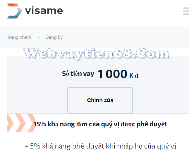 Ưu điểm của ứng dụng vay tiền online Visame